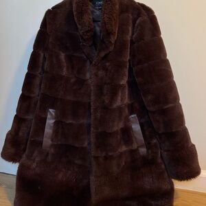 Jones New York Dark Brown Teddy Jacket